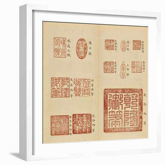 Album de sceaux de Kien-long, Baosou-null-Framed Giclee Print