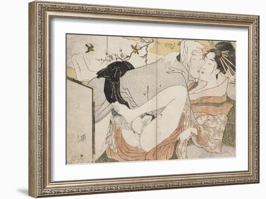 Album de treize estampes érotiques-Hosoda Eiri-Framed Giclee Print