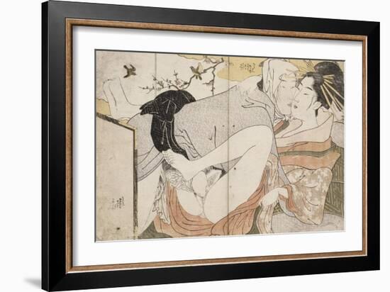 Album de treize estampes érotiques-Hosoda Eiri-Framed Giclee Print