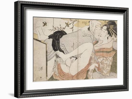 Album de treize estampes érotiques-Hosoda Eiri-Framed Giclee Print