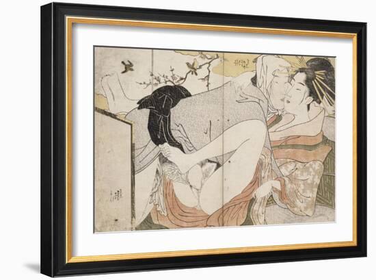 Album de treize estampes érotiques-Hosoda Eiri-Framed Giclee Print