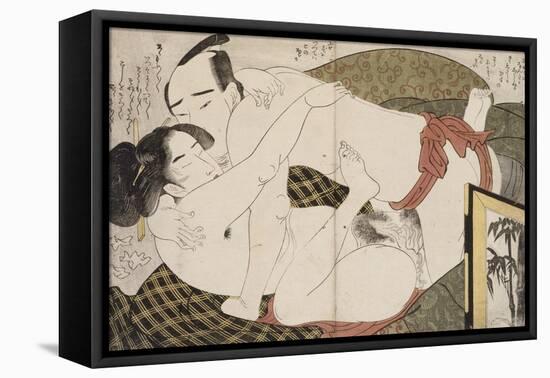 Album de treize estampes érotiques-Hosoda Eiri-Framed Premier Image Canvas
