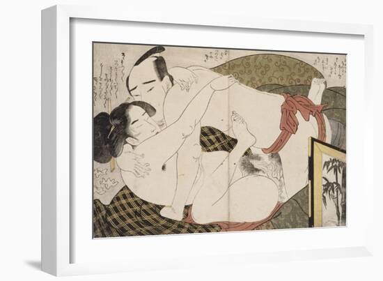 Album de treize estampes érotiques-Hosoda Eiri-Framed Giclee Print