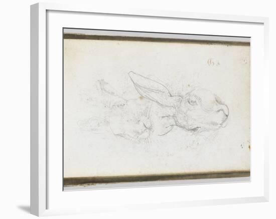 Album : Deux t�s de li�e-Eugene Delacroix-Framed Giclee Print