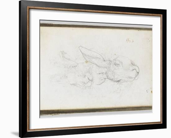 Album : Deux t�s de li�e-Eugene Delacroix-Framed Giclee Print