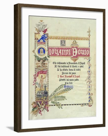 Album Donated by Neapolitan Masonic Lodges to Giovanni Bovio, Cover, Italy-null-Framed Giclee Print