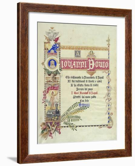 Album Donated by Neapolitan Masonic Lodges to Giovanni Bovio, Cover, Italy-null-Framed Giclee Print