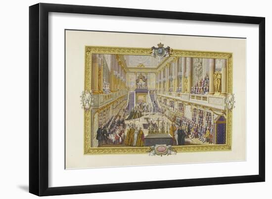 Album du Sacre de Louis XVI : Cérémonie des offrandes-null-Framed Giclee Print