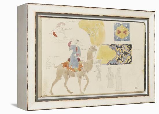 Album : Etudes d'après des figures orientales et des motifs décoratifs-Eugene Delacroix-Framed Premier Image Canvas