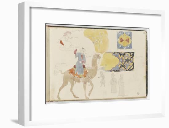Album : Etudes d'après des figures orientales et des motifs décoratifs-Eugene Delacroix-Framed Giclee Print