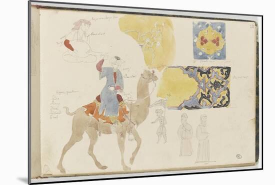 Album : Etudes d'après des figures orientales et des motifs décoratifs-Eugene Delacroix-Mounted Giclee Print