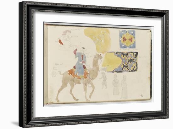 Album : Etudes d'après des figures orientales et des motifs décoratifs-Eugene Delacroix-Framed Giclee Print