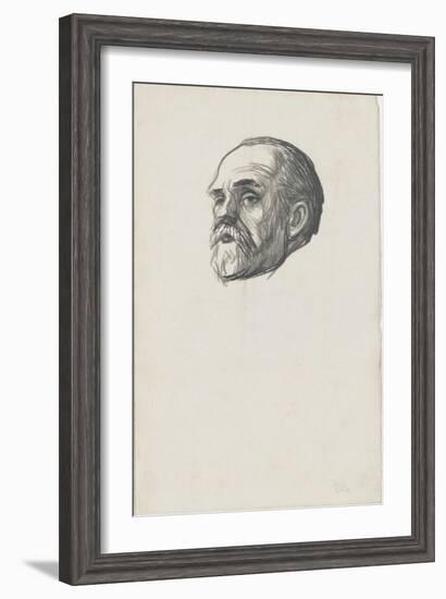 Album: Head of Emile Zola, Three Quarters to the Left-Théophile Alexandre Steinlen-Framed Giclee Print