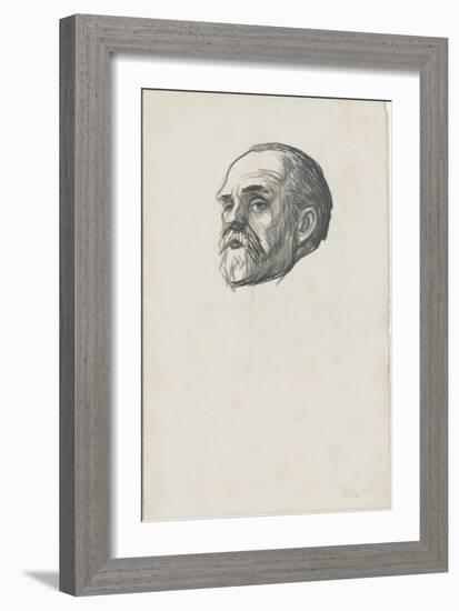 Album: Head of Emile Zola, Three Quarters to the Left-Théophile Alexandre Steinlen-Framed Giclee Print