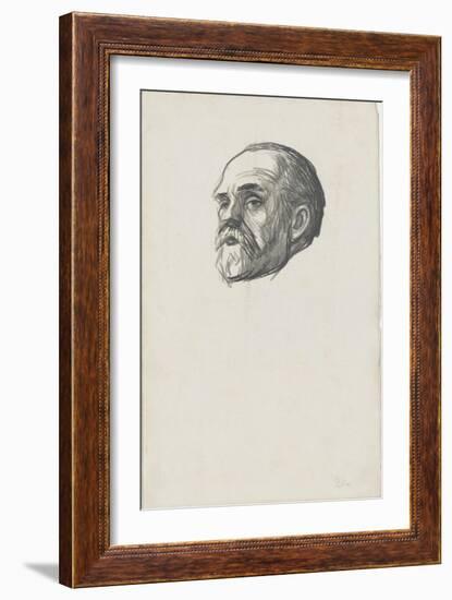 Album: Head of Emile Zola, Three Quarters to the Left-Théophile Alexandre Steinlen-Framed Giclee Print