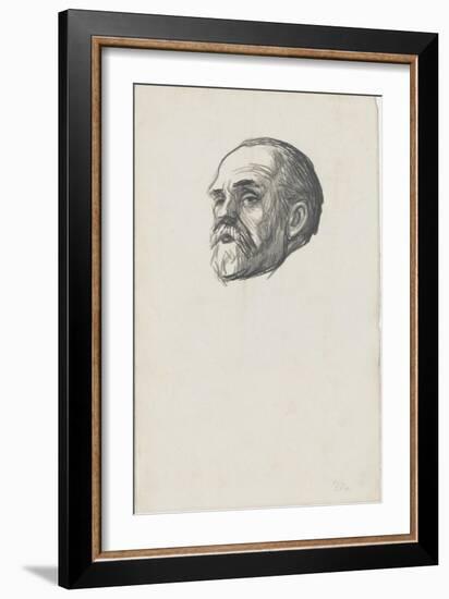 Album: Head of Emile Zola, Three Quarters to the Left-Théophile Alexandre Steinlen-Framed Giclee Print