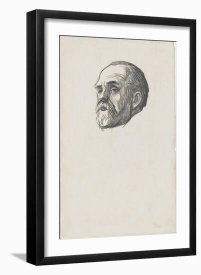 Album: Head of Emile Zola, Three Quarters to the Left-Théophile Alexandre Steinlen-Framed Giclee Print