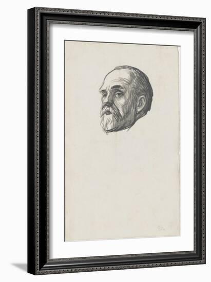 Album: Head of Emile Zola, Three Quarters to the Left-Théophile Alexandre Steinlen-Framed Giclee Print