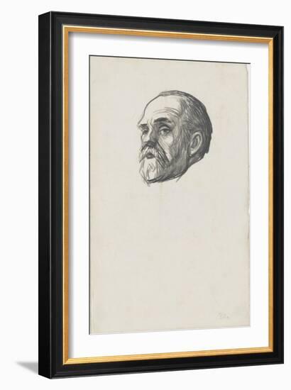 Album: Head of Emile Zola, Three Quarters to the Left-Théophile Alexandre Steinlen-Framed Giclee Print