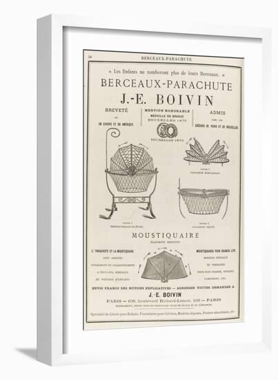 Album illustré de l'Almanach Didot-Bottin : Berceaux-parachute , J.E Bovin-null-Framed Giclee Print