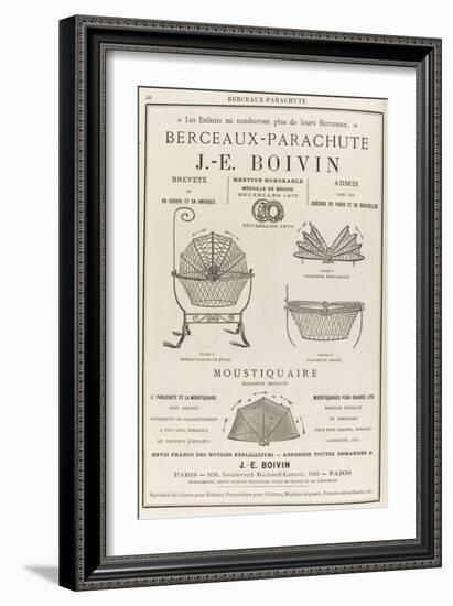 Album illustré de l'Almanach Didot-Bottin : Berceaux-parachute , J.E Bovin-null-Framed Giclee Print