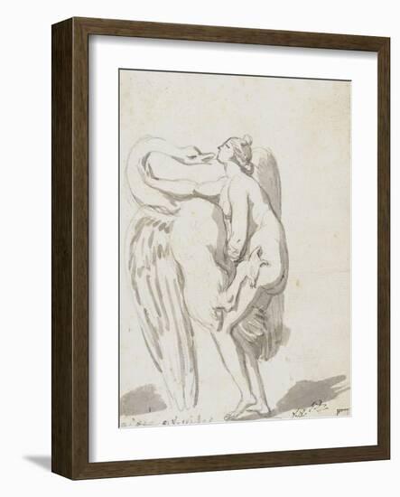 Album : Jupiter et Ganymède d'après Raphaël et son atelier ; Léda et le cyg-Jacques-Louis David-Framed Giclee Print