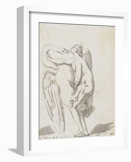 Album : Jupiter et Ganymède d'après Raphaël et son atelier ; Léda et le cyg-Jacques-Louis David-Framed Giclee Print