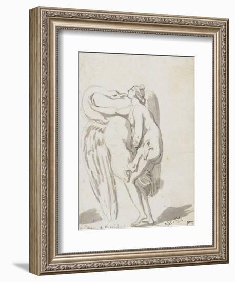 Album : Jupiter et Ganymède d'après Raphaël et son atelier ; Léda et le cyg-Jacques-Louis David-Framed Giclee Print