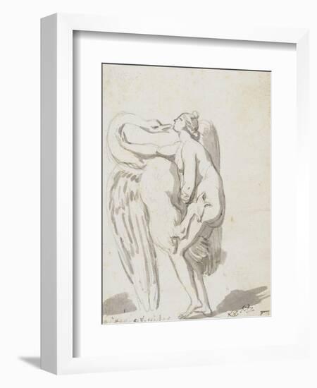 Album : Jupiter et Ganymède d'après Raphaël et son atelier ; Léda et le cyg-Jacques-Louis David-Framed Giclee Print