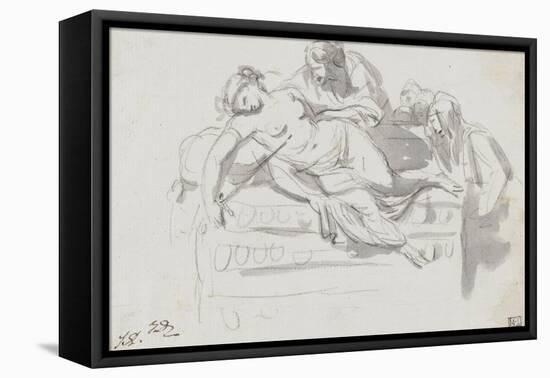 Album : Martyre d'un saint d'après Pier Francesco Mola ; Adam et Eve d'après Michel-Ange-Jacques-Louis David-Framed Premier Image Canvas