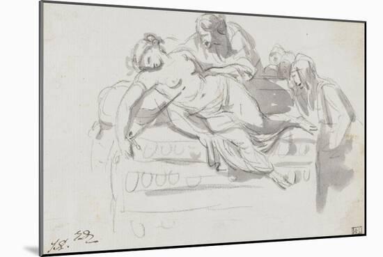 Album : Martyre d'un saint d'après Pier Francesco Mola ; Adam et Eve d'après Michel-Ange-Jacques-Louis David-Mounted Giclee Print