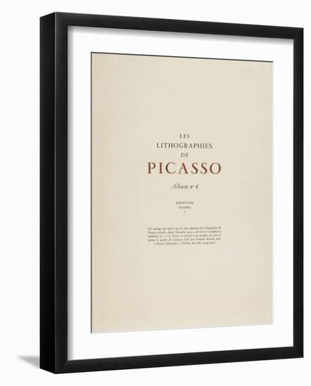 Album n°6, page de garde d'un ensemble d'états imprimés des lithographies de Picasso-null-Framed Giclee Print