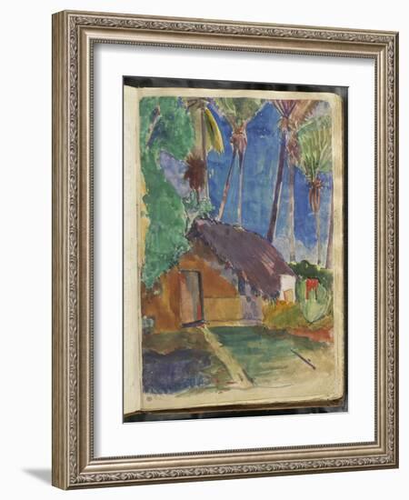 Album Noa Noa : Fare sous les cocotiers-Paul Gauguin-Framed Giclee Print