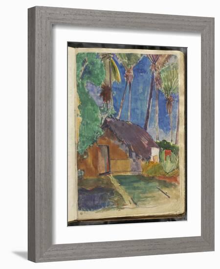 Album Noa Noa : Fare sous les cocotiers-Paul Gauguin-Framed Giclee Print