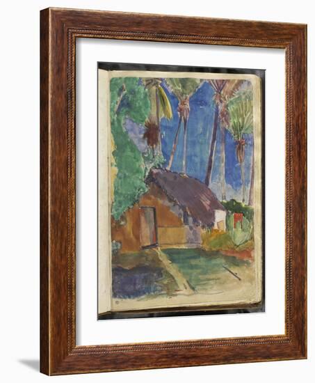 Album Noa Noa : Fare sous les cocotiers-Paul Gauguin-Framed Giclee Print