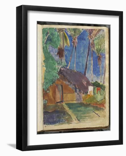 Album Noa Noa : Fare sous les cocotiers-Paul Gauguin-Framed Giclee Print