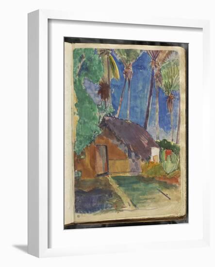 Album Noa Noa : Fare sous les cocotiers-Paul Gauguin-Framed Giclee Print