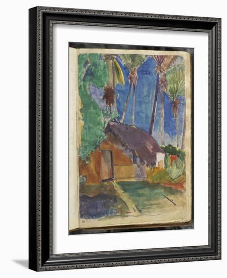 Album Noa Noa : Fare sous les cocotiers-Paul Gauguin-Framed Giclee Print