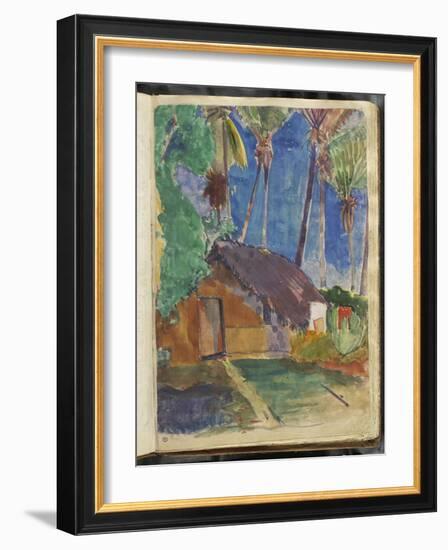 Album Noa Noa : Fare sous les cocotiers-Paul Gauguin-Framed Giclee Print