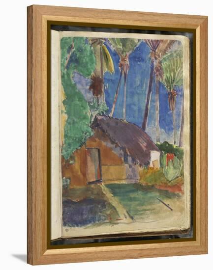 Album Noa Noa : Fare sous les cocotiers-Paul Gauguin-Framed Premier Image Canvas