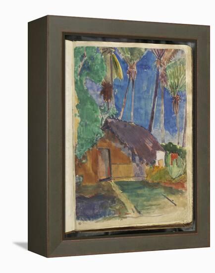 Album Noa Noa : Fare sous les cocotiers-Paul Gauguin-Framed Premier Image Canvas