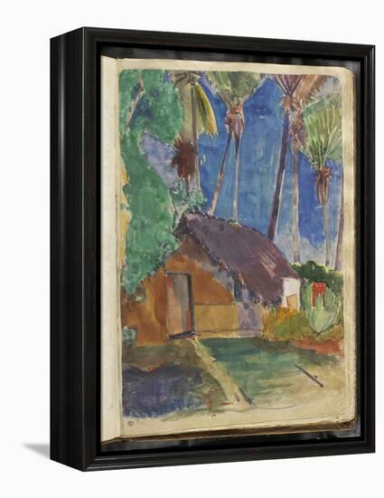 Album Noa Noa : Fare sous les cocotiers-Paul Gauguin-Framed Premier Image Canvas