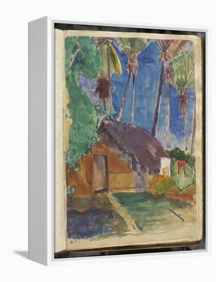 Album Noa Noa : Fare sous les cocotiers-Paul Gauguin-Framed Premier Image Canvas