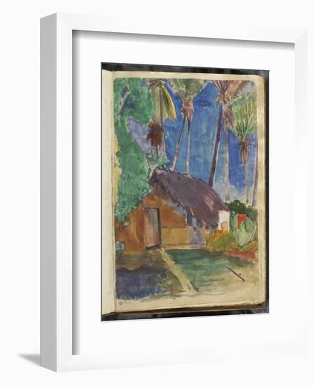 Album Noa Noa : Fare sous les cocotiers-Paul Gauguin-Framed Giclee Print