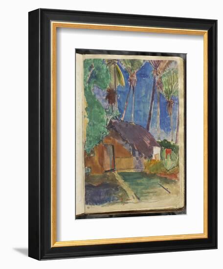 Album Noa Noa : Fare sous les cocotiers-Paul Gauguin-Framed Giclee Print