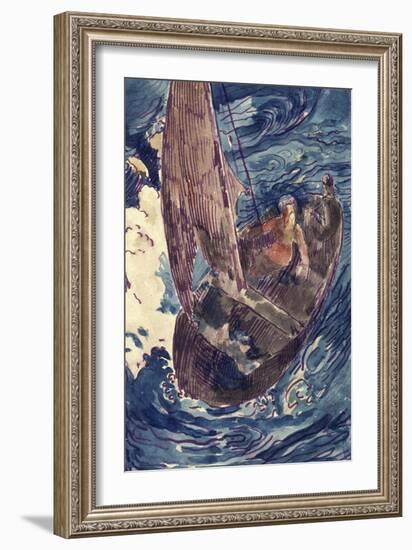 Album Noa-Noa : Homme dans une barque-Paul Gauguin-Framed Giclee Print