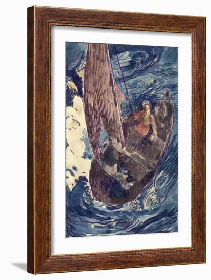 Album Noa-Noa : Homme dans une barque-Paul Gauguin-Framed Giclee Print