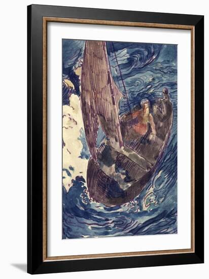 Album Noa-Noa : Homme dans une barque-Paul Gauguin-Framed Giclee Print