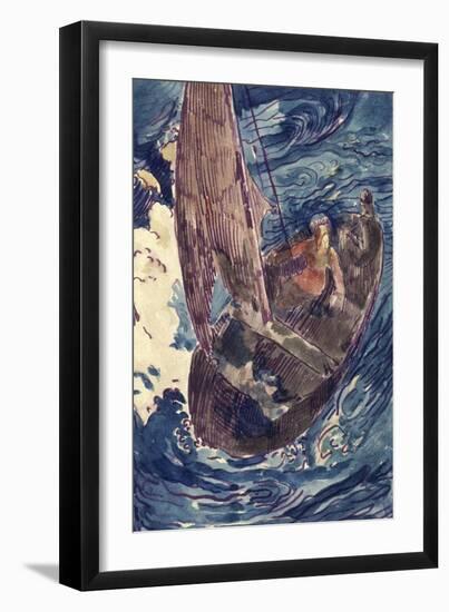 Album Noa-Noa : Homme dans une barque-Paul Gauguin-Framed Giclee Print