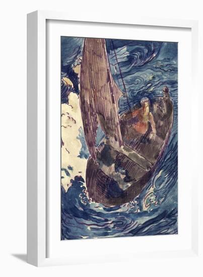 Album Noa-Noa : Homme dans une barque-Paul Gauguin-Framed Giclee Print